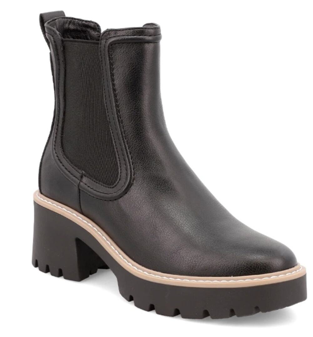 Mia Womens Noylynn Chelsea Boots Size 9 M EU 40 Black Vegan Leather NIB